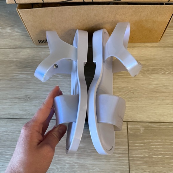 Melissa Sandals lilac pearl blue Purple iridescent shoes strappy y2k sz 7 - Picture 6 of 12